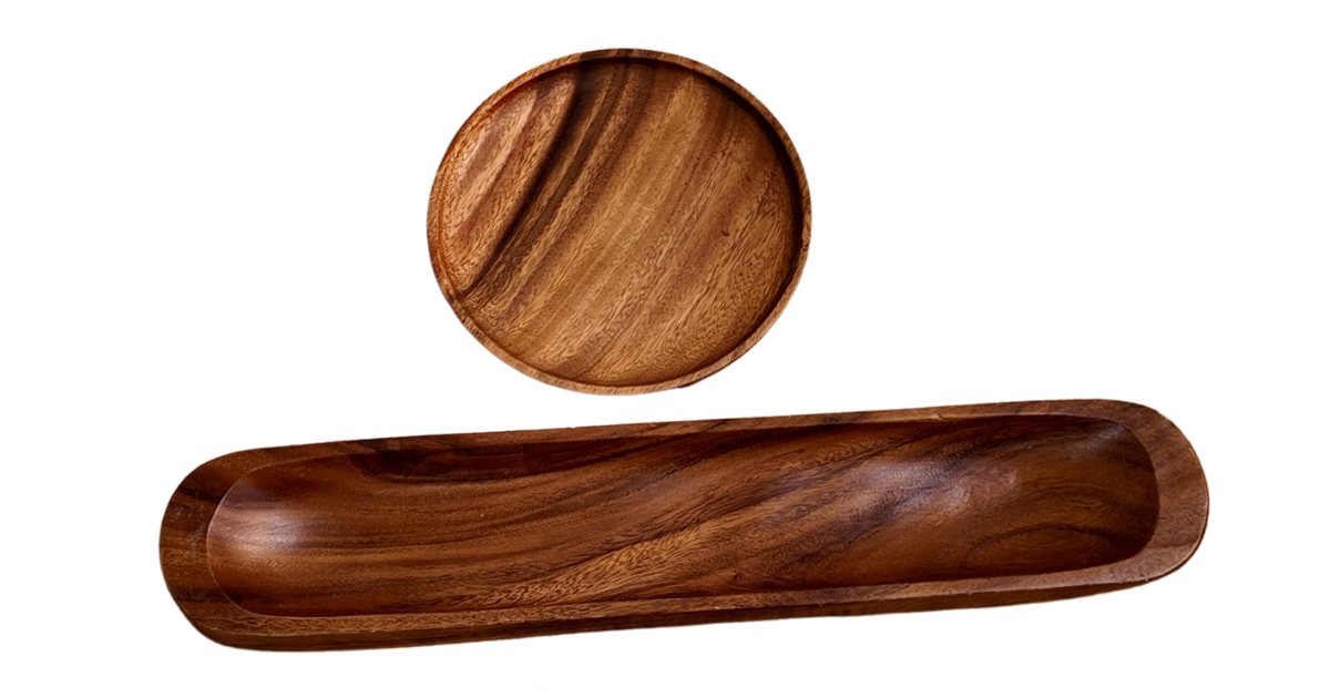 Round Plate and Bread Tray by Bandulf Industries
