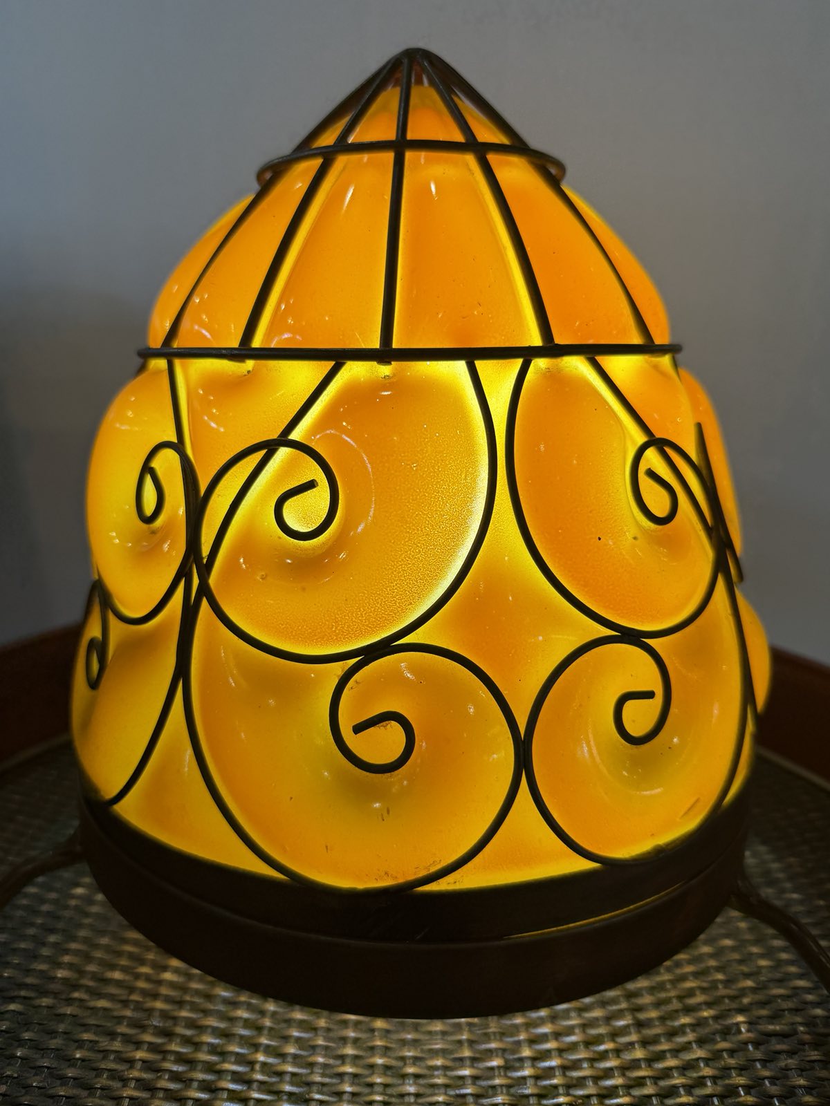 Glass table lamp from Acento Coleccion