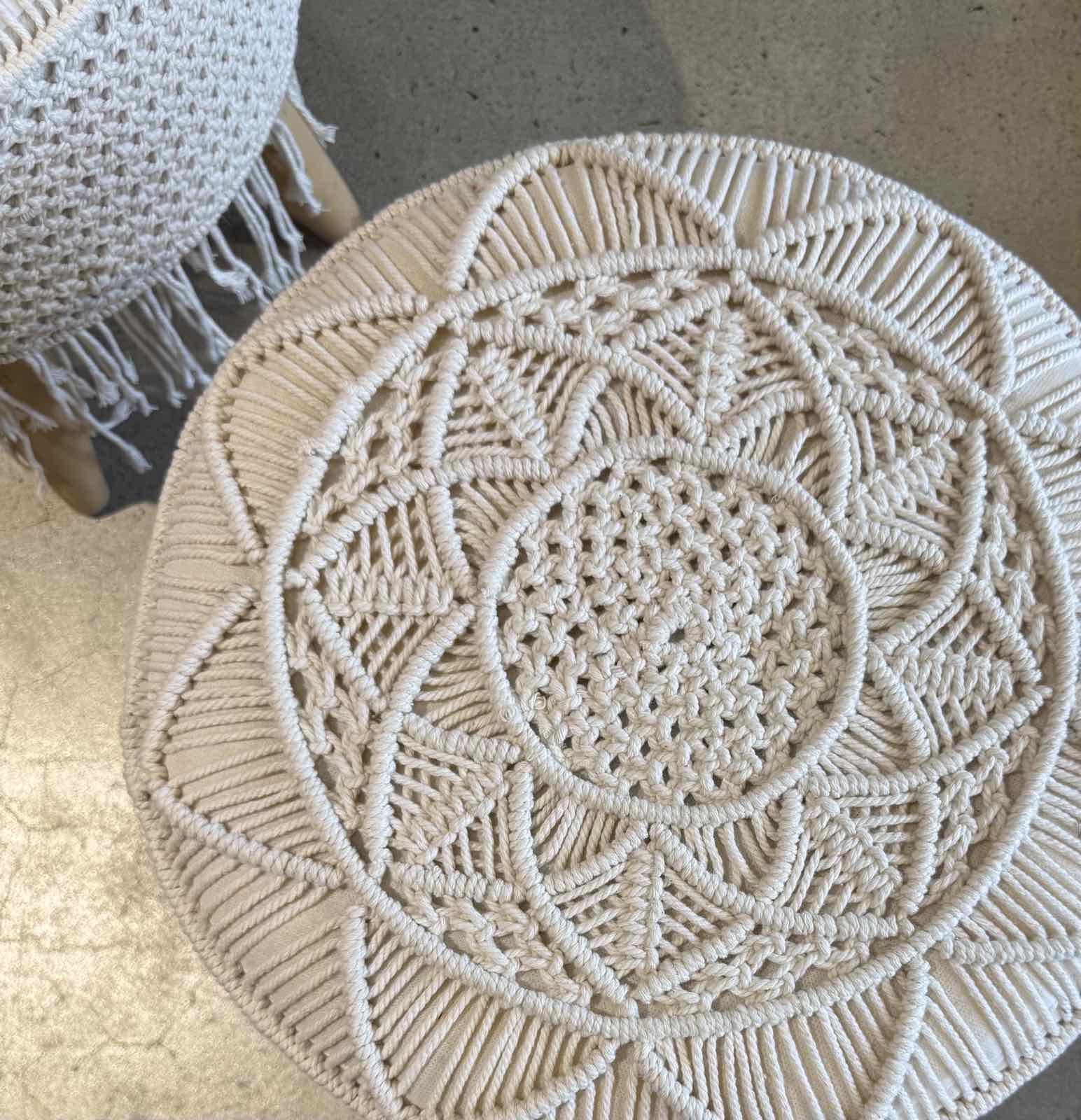 Coast Pacific Nenita macrame stool