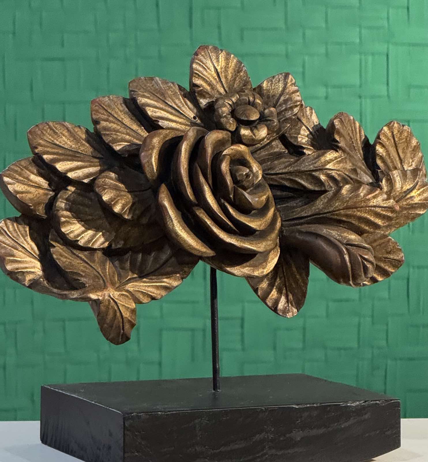 JB Woodcraft gold washed free standing bloom