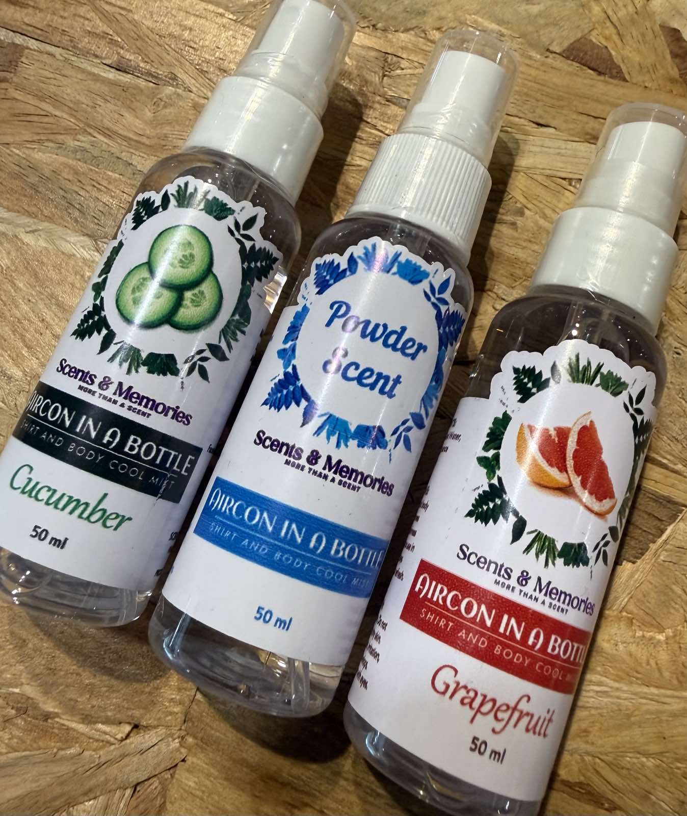 Scents and Memories 50ml bottles